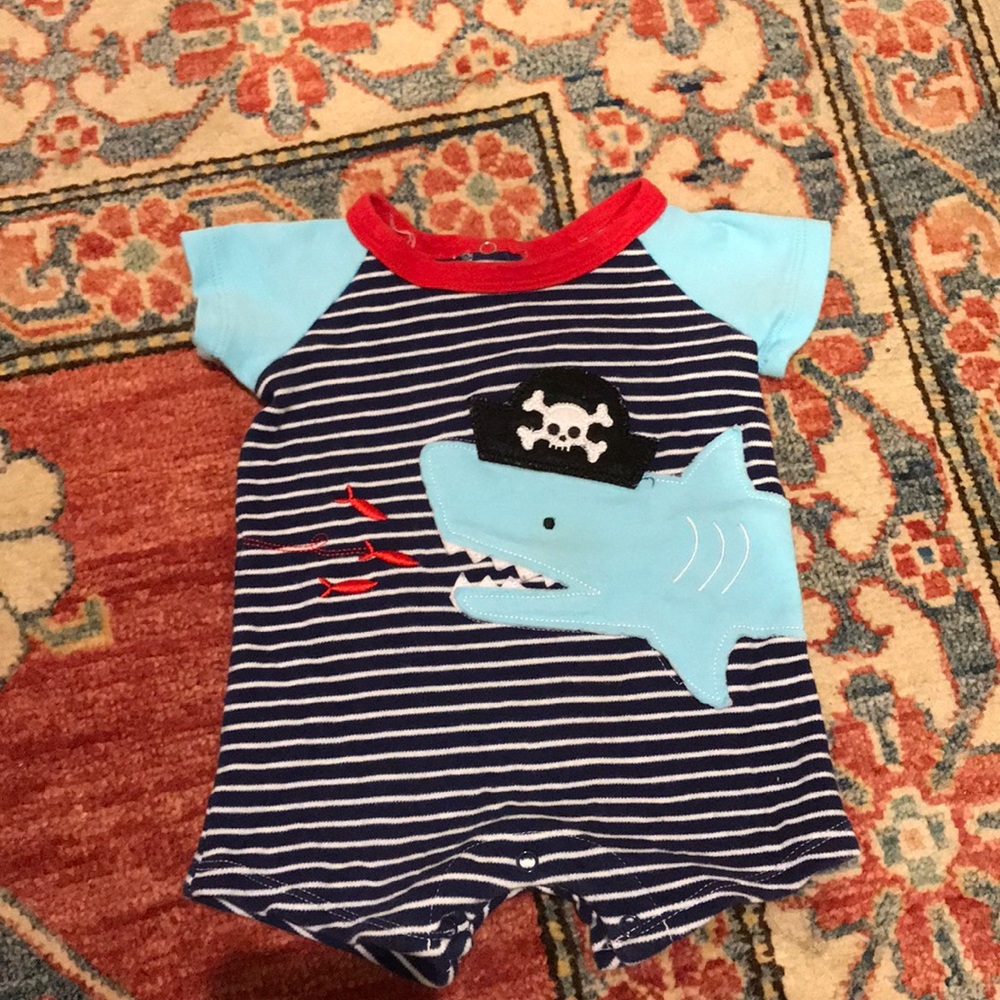 Cute Mudpie Nautical Boys Onesie
